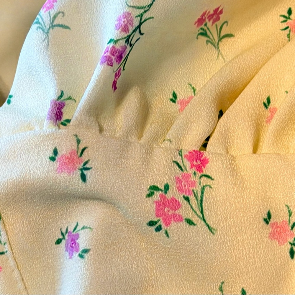 House of CB Gene corset Top size S lemon yellow and floral print - Picture 14 of 14